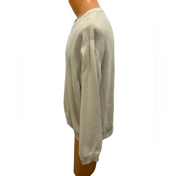 Vintage Tonal Sweatshirt Boxy Fit Levi's Crewneck Beige Mens Size XL Dad (Stain) - Picture 3 of 10